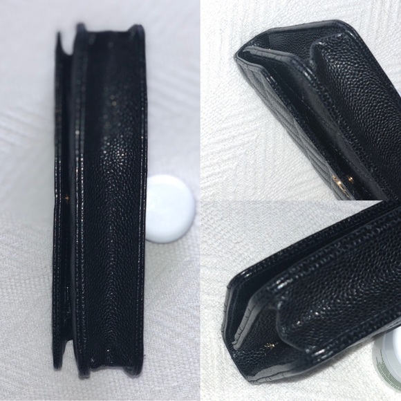 🚫SOLD🚫 CHANEL Wallet On Chain Caviar Black Gold - Picture 6 of 8